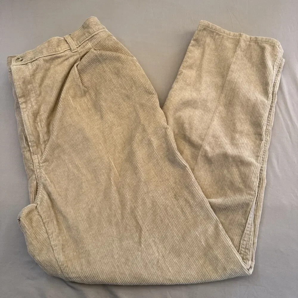 Woolrich Pants Mens 38x32 Brown 1076 Color Corduroy Straight Legs Retro